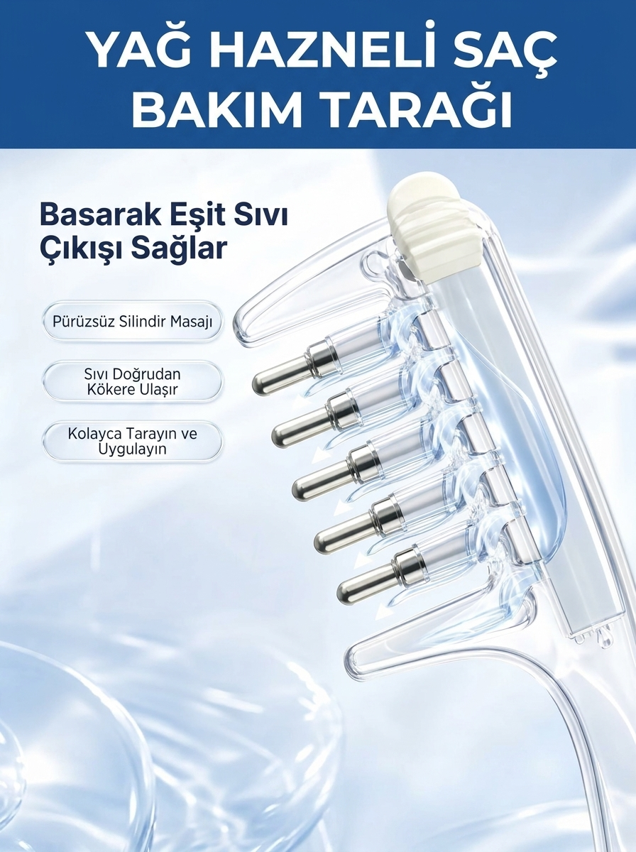 Yağ Hazneli Saç Bakım Tarağı™