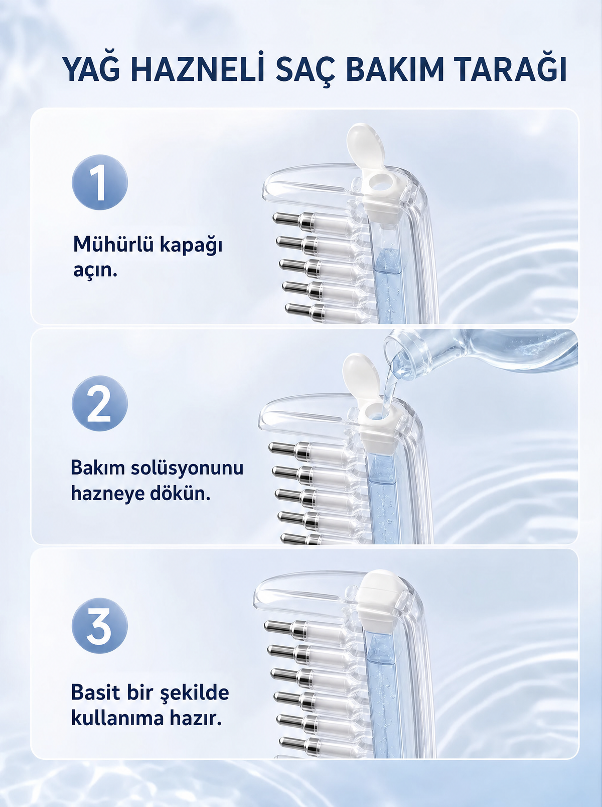 Yağ Hazneli Saç Bakım Tarağı™